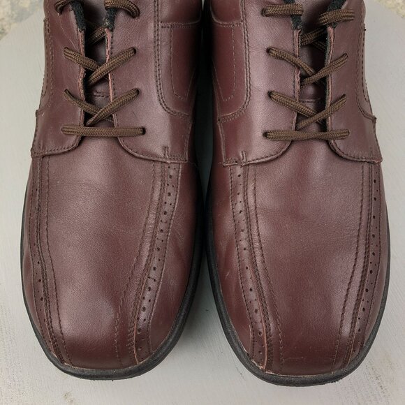 OrthoFeet Men\'s Size 13 2E WIDE Gramercy Brown Leather Dressy Oxfords Shoes 467 main image 7